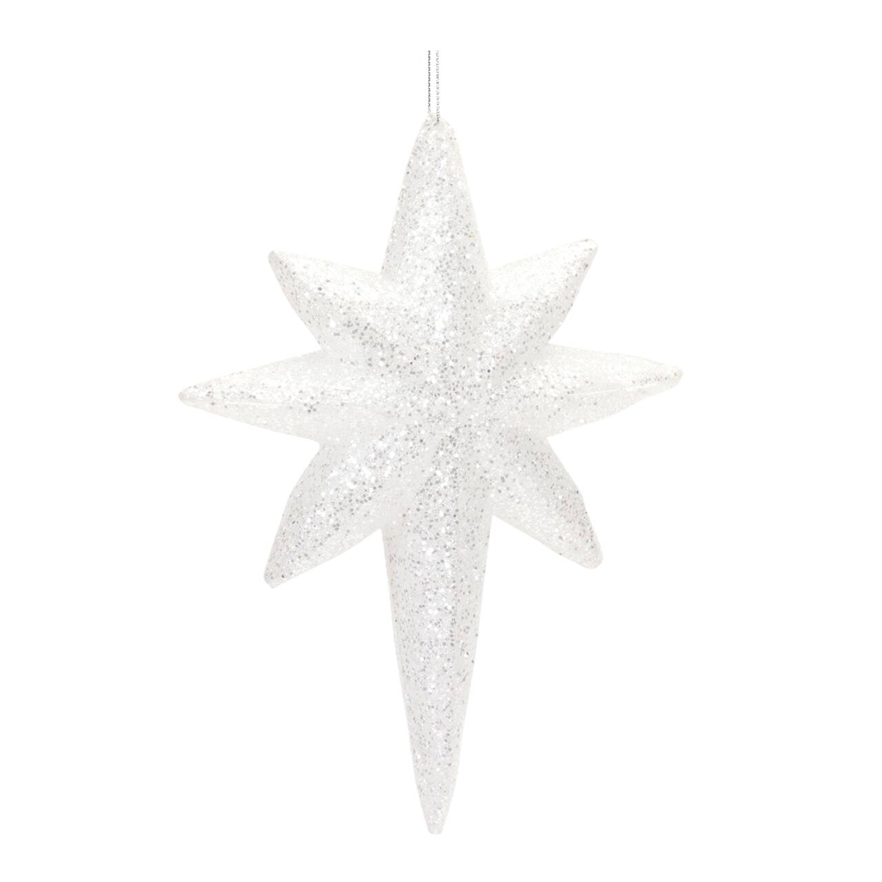24ct. 8" Clear Acrylic Star Drop Ornaments